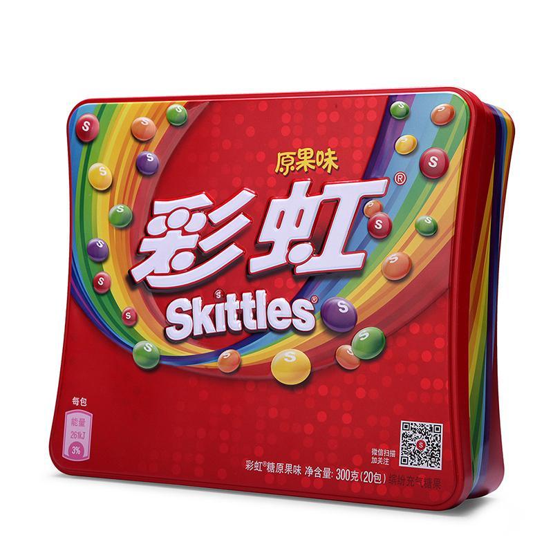 彩虹糖原果味铁罐装300g