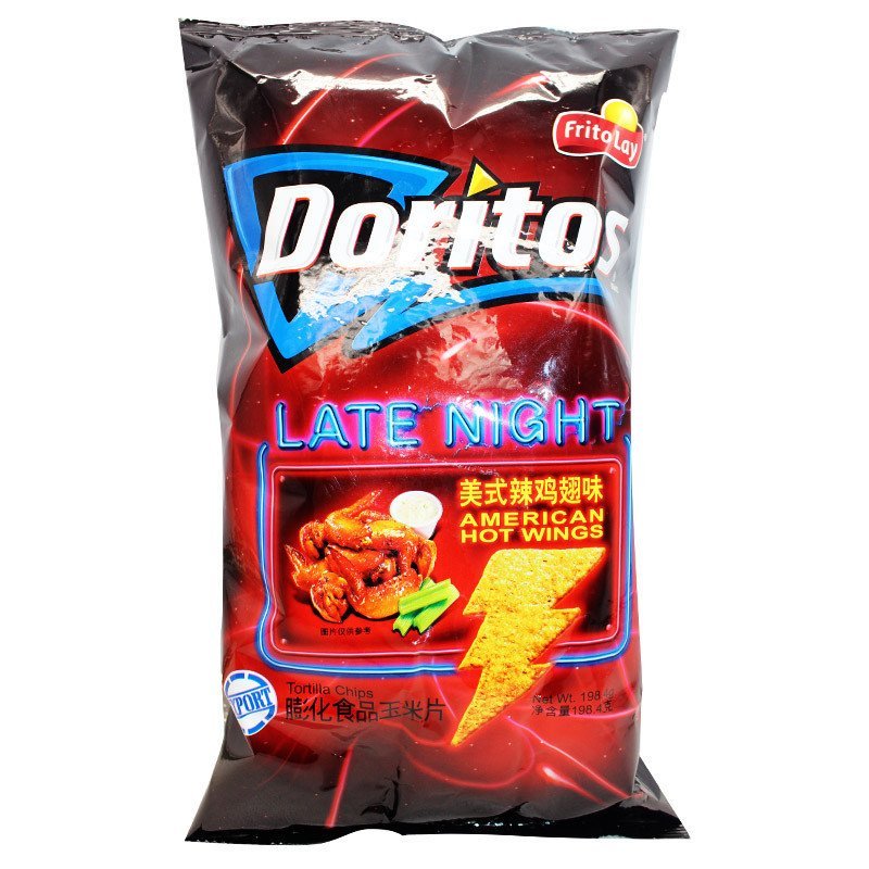 多力多滋玉米片夜电美式辣鸡翅味198.4g