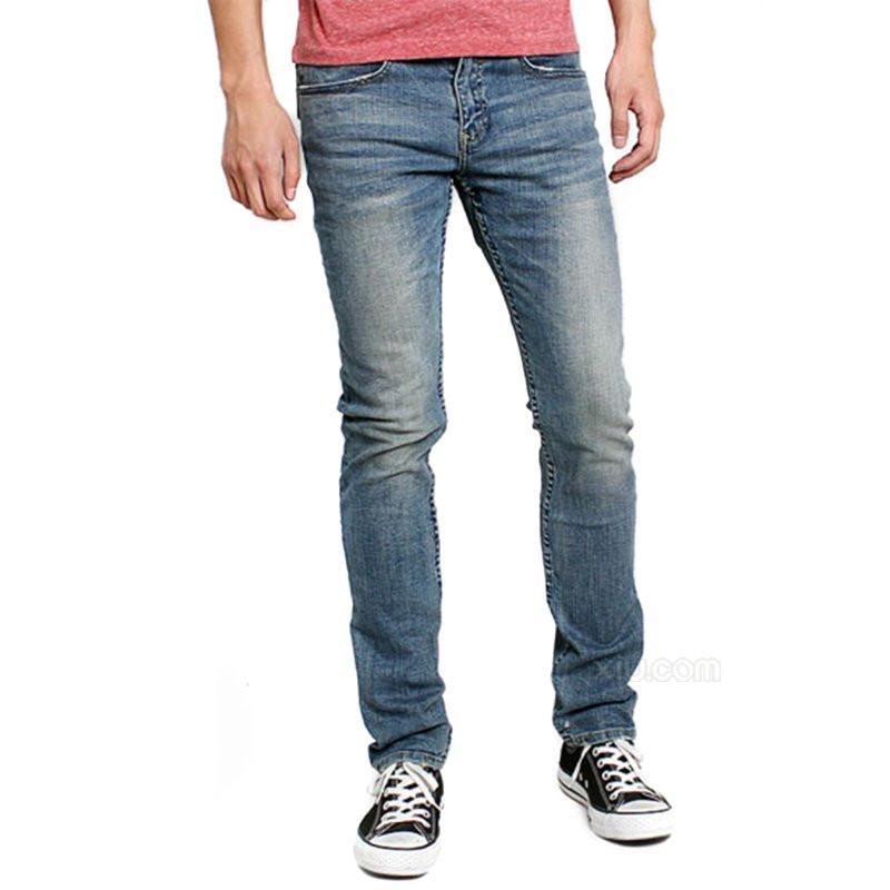 lee 李 男士ur骑行者猫须水洗磨白修身窄脚牛仔裤 w36 l33 蓝色 其他