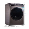 惠而浦（Whirlpool）8.5公斤全自动变频滚筒洗衣机WG-F85831BK（惠金色）