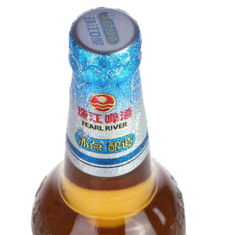 珠江0度清醇啤酒 600ml*12 整箱