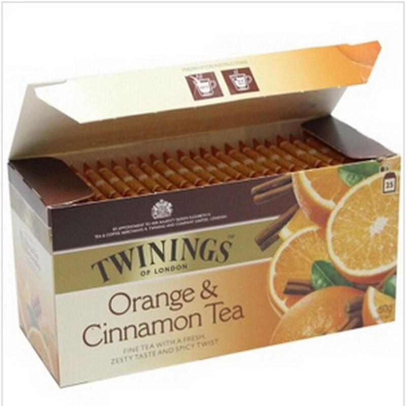 英国川宁(TWININGS) 柑桔肉桂果香红茶25包*2g 波兰进口茶叶袋泡茶包