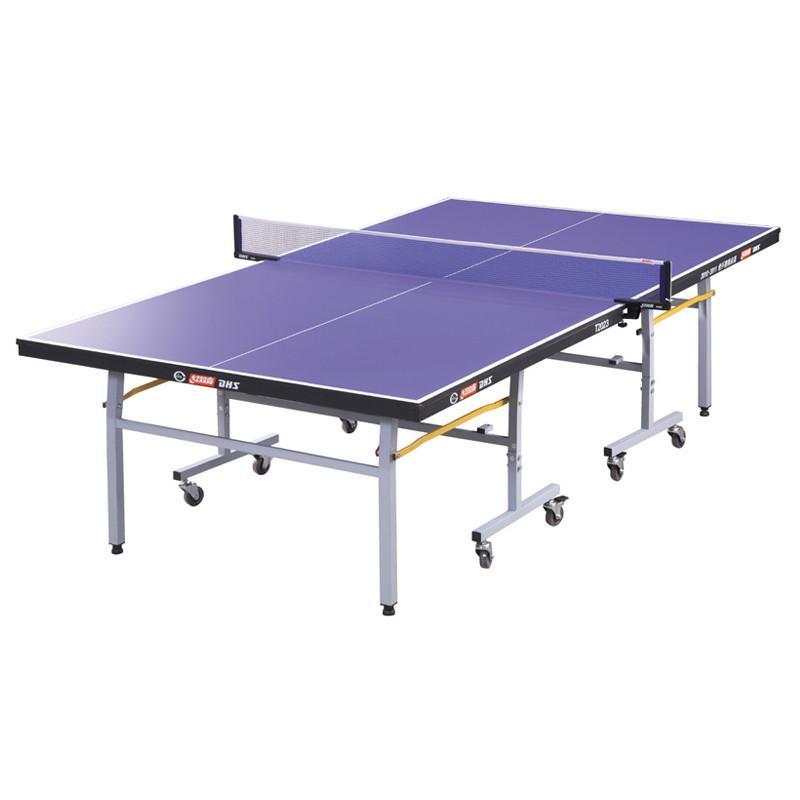 红双喜 标准台面 比赛/家用折叠移动乒乓球桌 乒乓球台（送乒乓球拍+乒乓球） 银2023