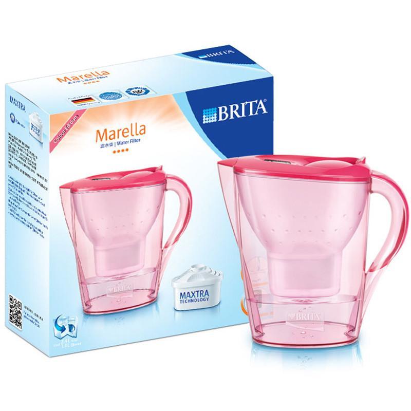 碧然德 Brita 净水壶 滤水壶 净水杯 净水机 金典系列 海棠红 2.4升 一壶四芯