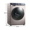 惠而浦（Whirlpool）7.5公斤全自动变频滚筒洗衣机WG-F75831BPK（惠金色）