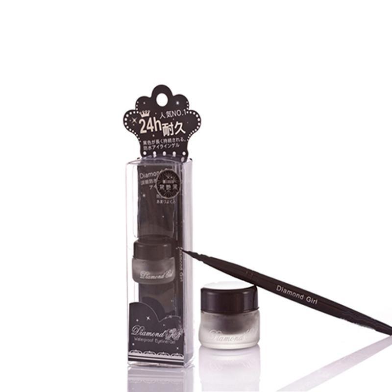 Diamond Girl 泪眼防水眼线胶组 (惊艳黑) 眼线膏 眼线笔 眼线液眼线霜 眼彩笔 眼线胶笔