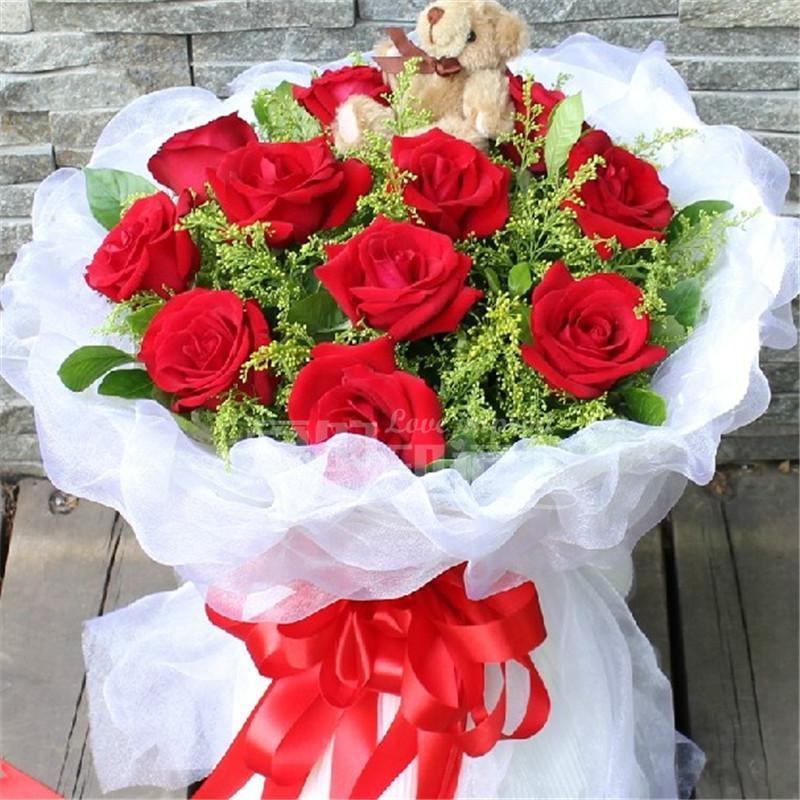 鲜花速递全国上海武汉同城送花北京鲜花速递 11朵红玫瑰鲜花花束 款式