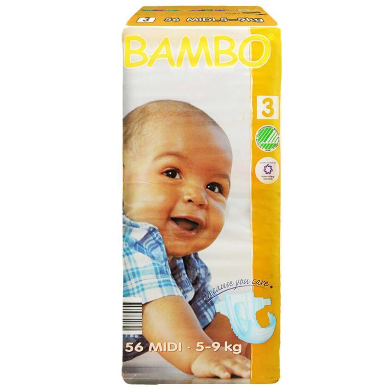 BAMBO 班博 绿色生态 婴儿纸尿裤3号(5-9公斤) 56片 (丹麦进口)