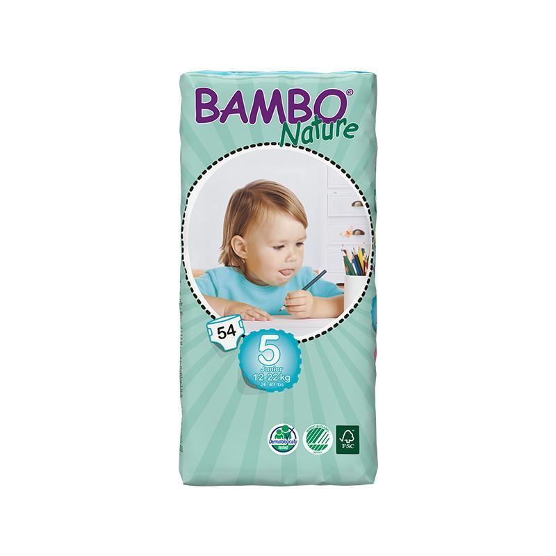BAMBO班博自然系大包婴儿纸尿裤男女宝宝尿不湿5号54片12-22KG