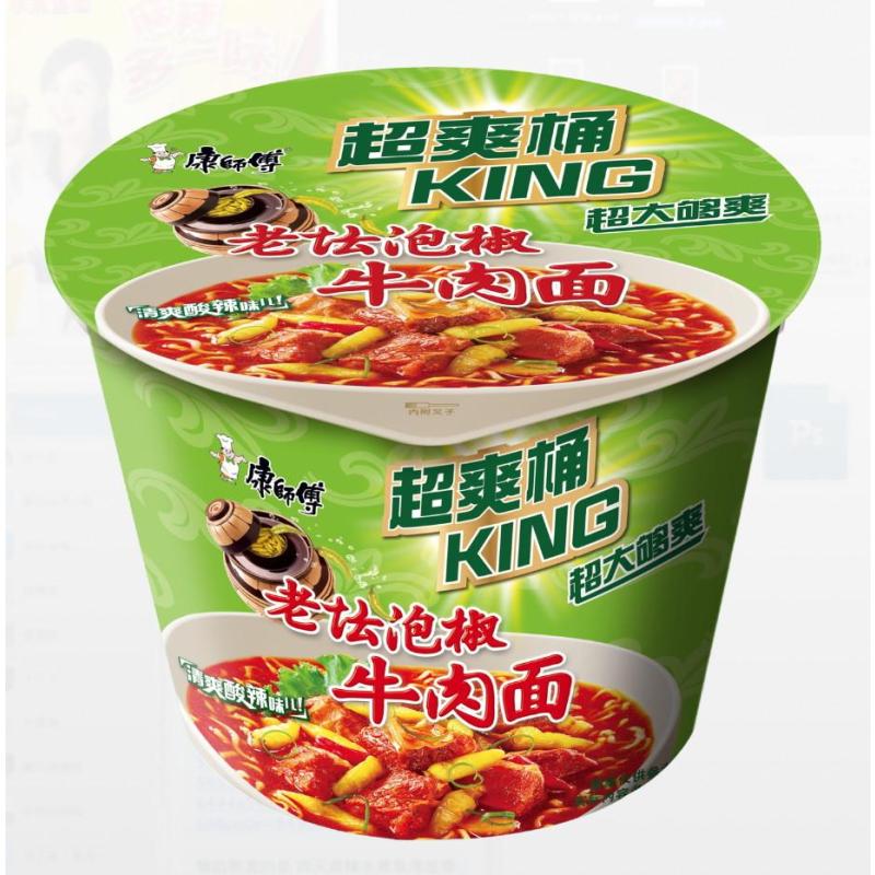 康师傅KING泡椒牛肉桶面145g
