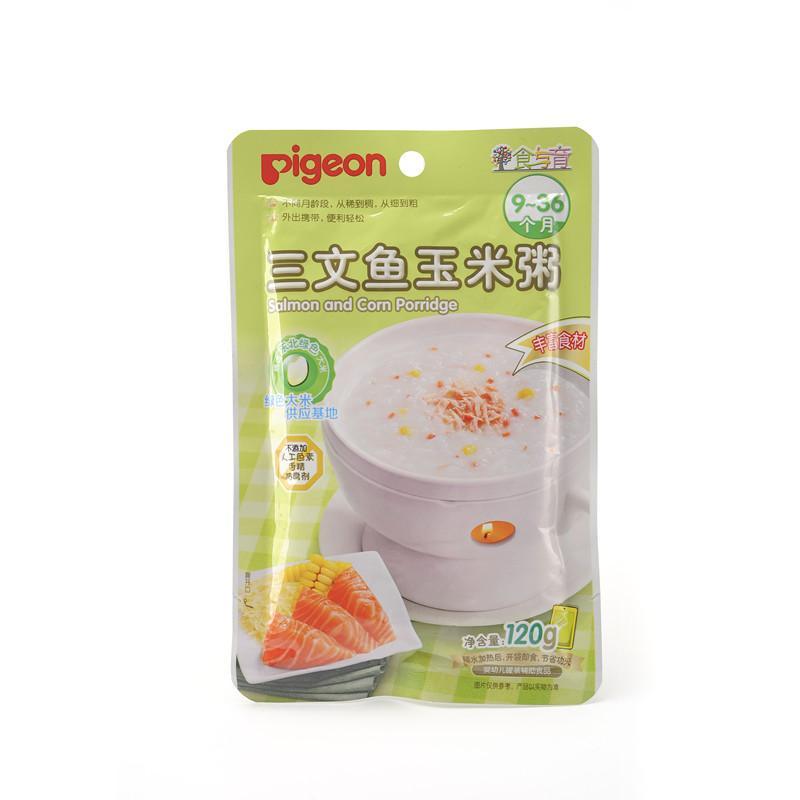 贝亲（Pigeon）婴儿辅食 三文鱼玉米粥 120g（9-36个月）
