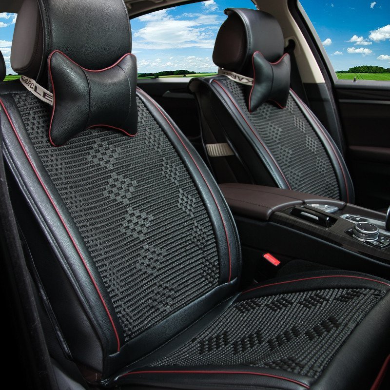 karcle/卡客 汽车坐垫夏季冰丝汽车座垫全包四季通用车垫速腾朗逸凯越朗动 运动黑-优雅版