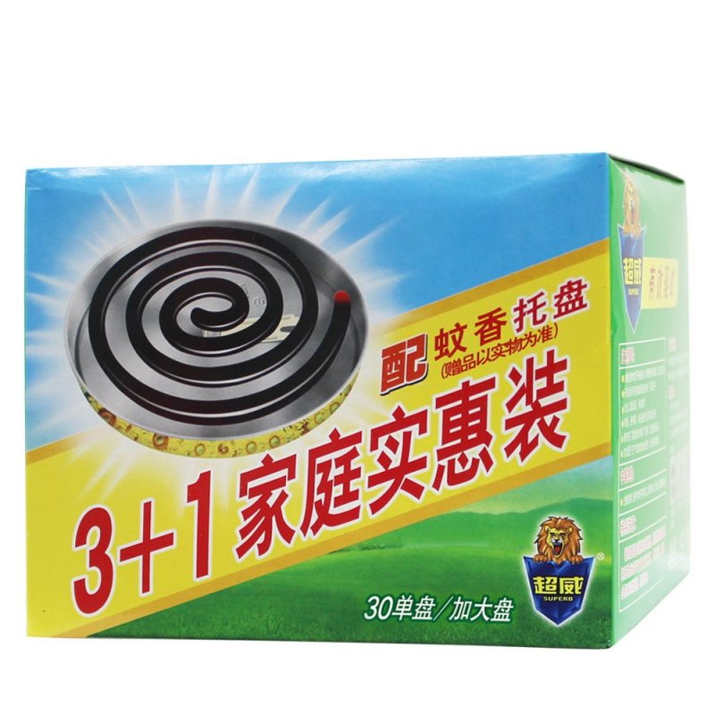 超威清香型艾草植物3+1蚊香30圈