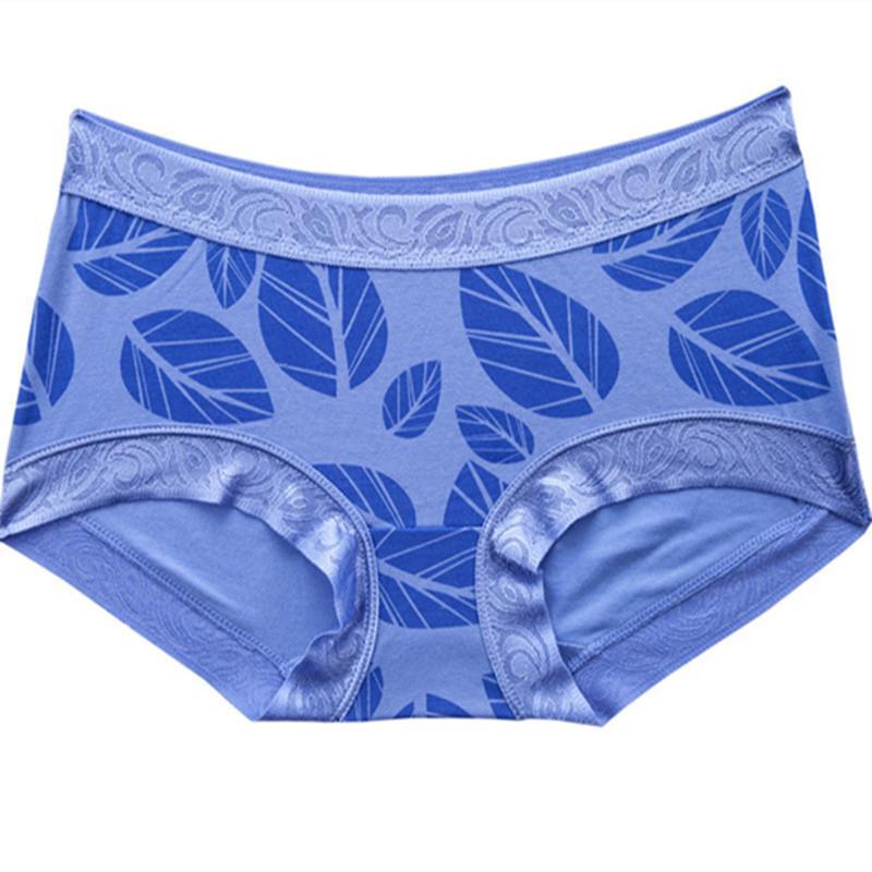 南极人【3条装】性感透气印花树叶女士内裤