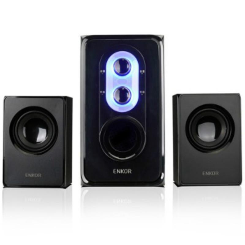 恩科（ENKOR）E50重低音炮2.1木质有源电脑多媒体笔记本音箱组合音响 黑色