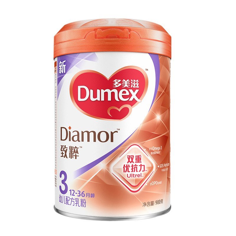 多美滋(Dumex) 致粹新护幼儿配方奶粉 3段（12-36月）900g （双重优抗力）
