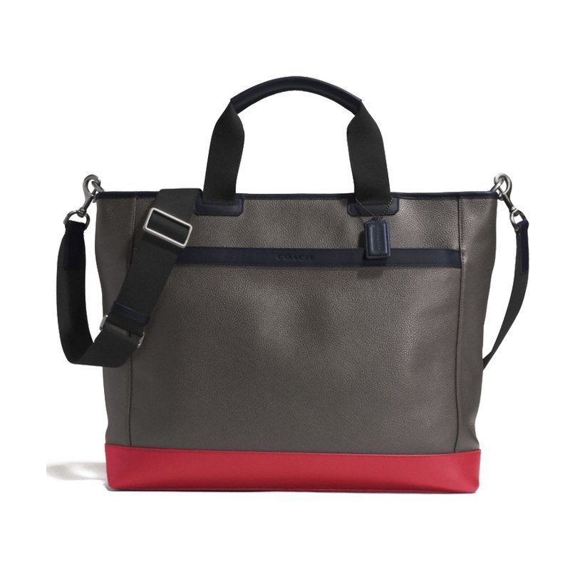 蔻驰（COACH）浮雕LOGO单肩斜挎包 休闲男包/箱包 71347_深灰色