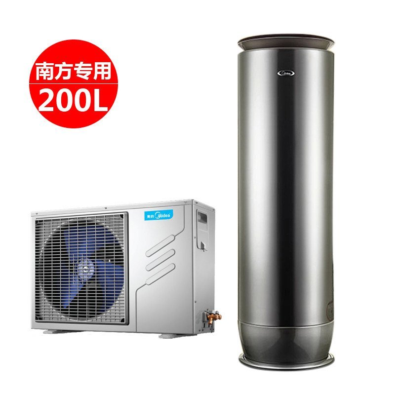 美的（Midea）RSJF-32/R-200/Y-B御泉空气能热水器热泵热水器空气源热水器蓝钻内胆保修6年拉丝银200升