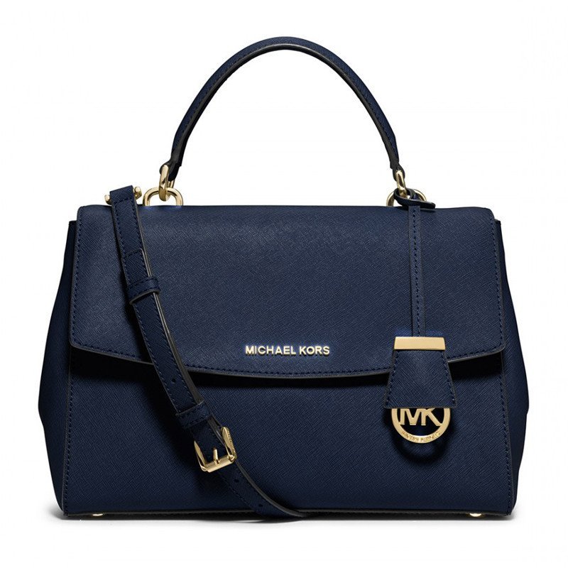 迈克·科尔斯(MICHAEL KORS)Ava系列中号手提包十字纹单肩女包30T5GAVS3LMK女包 深蓝色