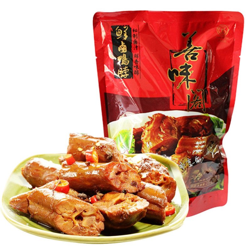 【善味阁】鲜卤鸭脖230g*1袋 休闲零食品香辣鸭脖子鸭颈熟食 真空独立小包