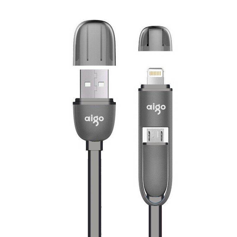 aigo爱国者DL102二合一数据线 迷你黑
