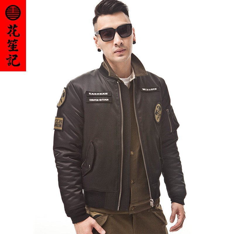 花笙记中国风物勒工名夹克男士时尚复古棉衣秋冬加厚中式棉服外套