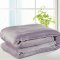 绎生活 纯色法兰绒空调毯 淡云紫 1.8*2m