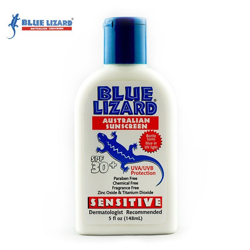 蓝蜥蜴BLUE LIZARD 抗红血丝物理防晒乳 148ml SPF30+ 温和防晒 遇紫外线变色 婴儿防晒