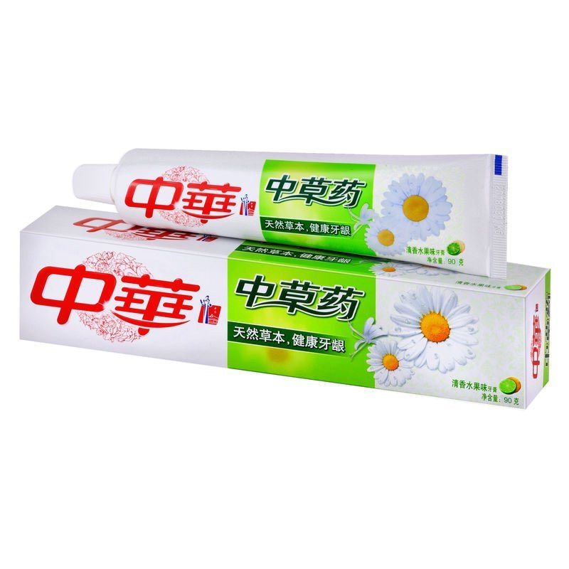 中华中草药清香水果味牙膏90G