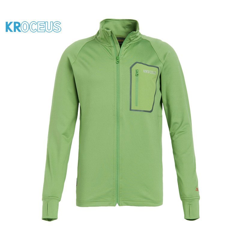 KROCEUS科诺修思高弹春夏装户外运动男POLARTEC开衫EMPM12A018 嫩草绿 XXL