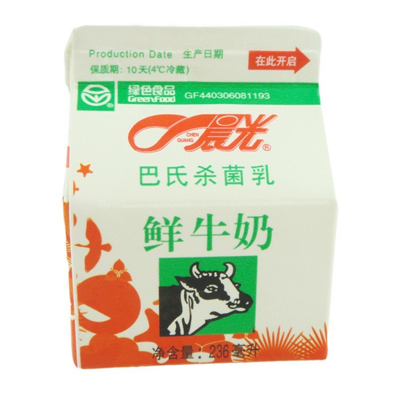 晨光屋型纯鲜牛奶236ml