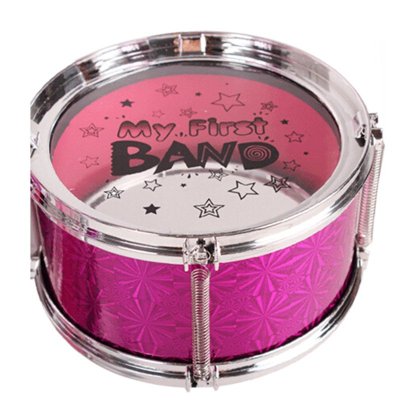 儿童玩具早教架子鼓益智音乐乐器爵士鼓玩具 粉色六件套