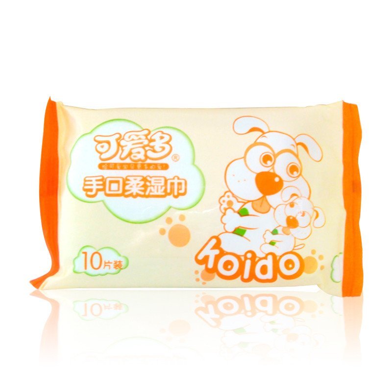 可爱多婴儿手口清洁柔湿巾10抽/包便携装