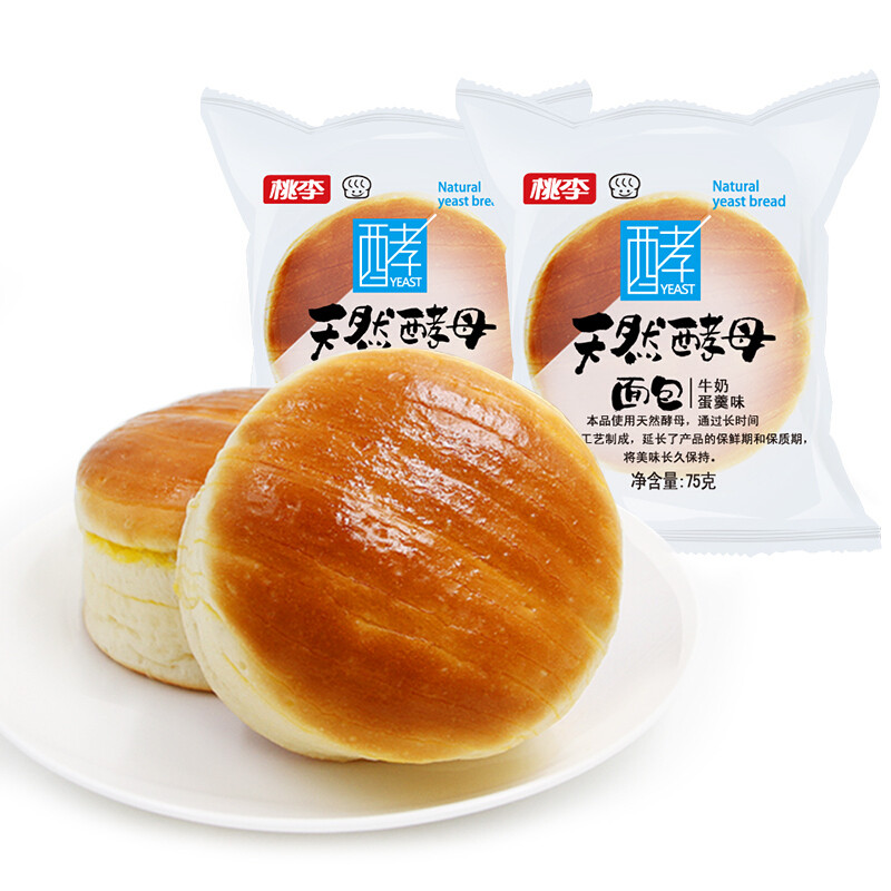 桃李酵母面包牛奶蛋羹味75g