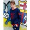 巴塞罗那F.C.B运动卫衣巴萨LOGO款FCB332 运动男款homewear纯棉家居卫衣 L 枣红色