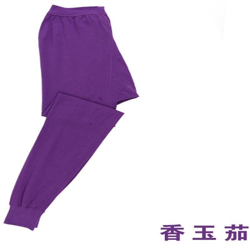 红妮秋冬款纯棉全棉加肥加大码女士基础保暖裤打底裤单品 L 香玉茄