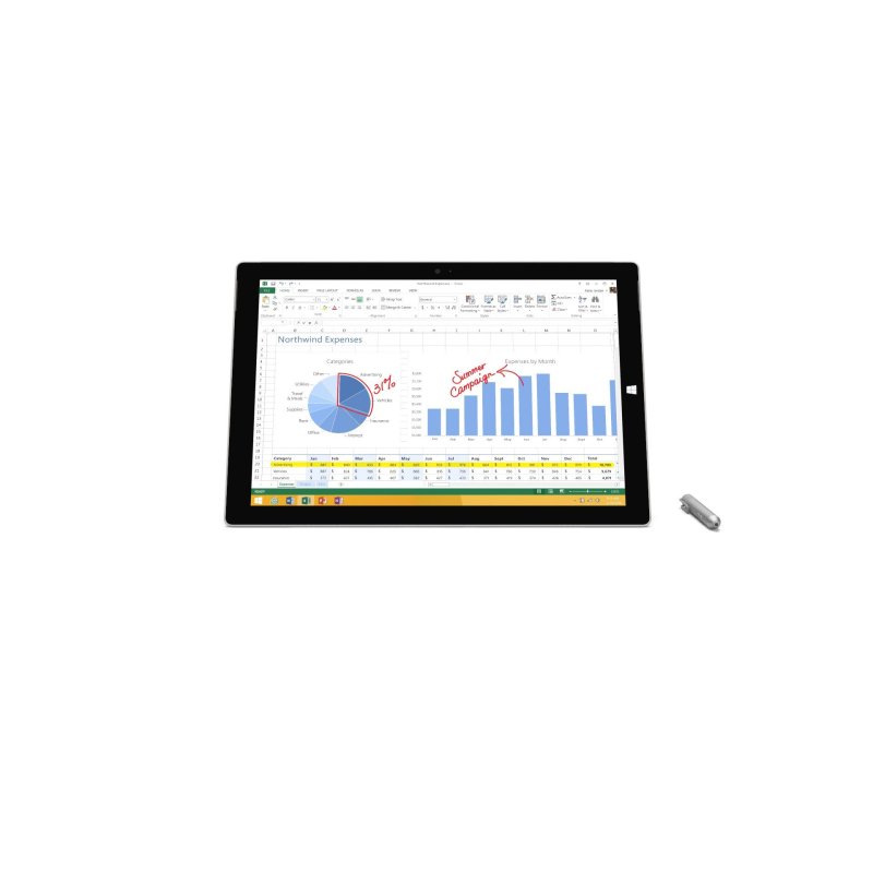 微软surface pro 3 5D2-00024（专业版I7/8G/256G 预装win10 ）