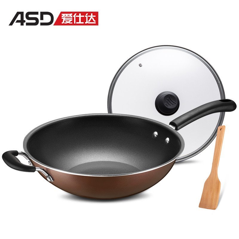 爱仕达(ASD)32CM电磁炉通用不粘炒锅EC8332E
