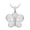 XUPING JEWELRY/旭平首饰日韩时尚爱心蝴蝶锆石项链女 生日礼物 晶莹白锆石