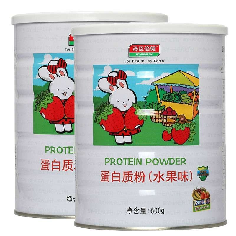 汤臣倍健儿童蛋白质粉（蛋白粉）水果味600g 加赠钙铁锌30片