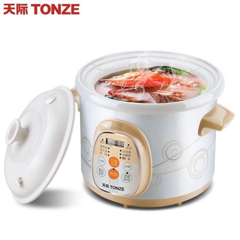 天际(TONZE)DGD40-40AWD微电脑电炖锅白色