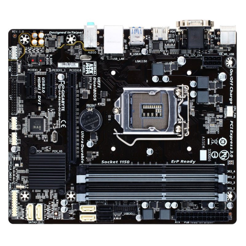技嘉(gigabyte)b85m-ds3h-a (intel b85/lga 1150)主板高清实拍图