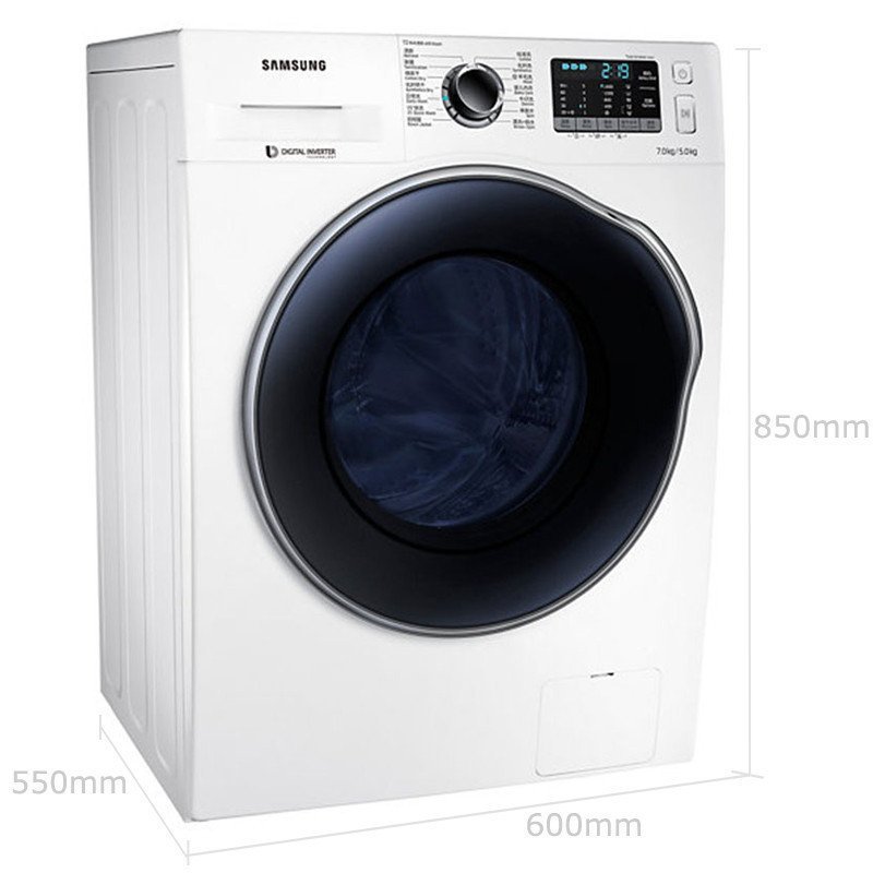 三星(SAMSUNG)WD70J5410AW/SC 7公斤洗烘一体滚筒洗衣机(白色)