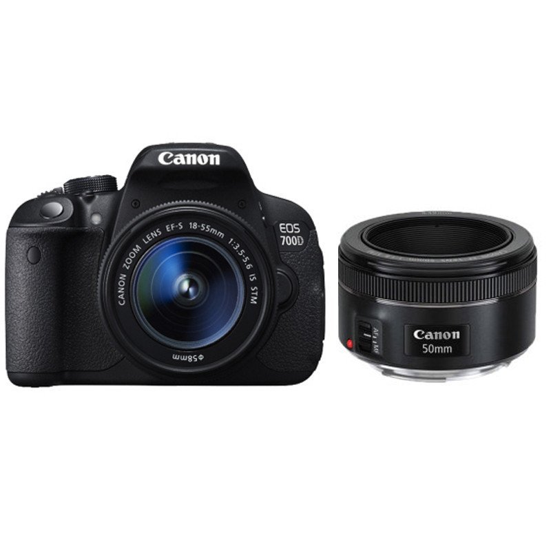 佳能（Canon）EOS 700D数码单反相机 套机（18-55mm f/3.5-5.6 IS & 50mm f/1.8 STM）