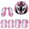 美洲狮（COUGAR）MH890成人儿童滑板车滑冰鞋溜冰鞋轮滑鞋护具轮滑头盔套装 M（适合6-10岁） 粉色护具+头盔