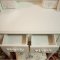 【京好】欧式梳妆台镜子套装A68 小实木化妆桌椅 现代简约雕花家具 3镜象牙白带凳