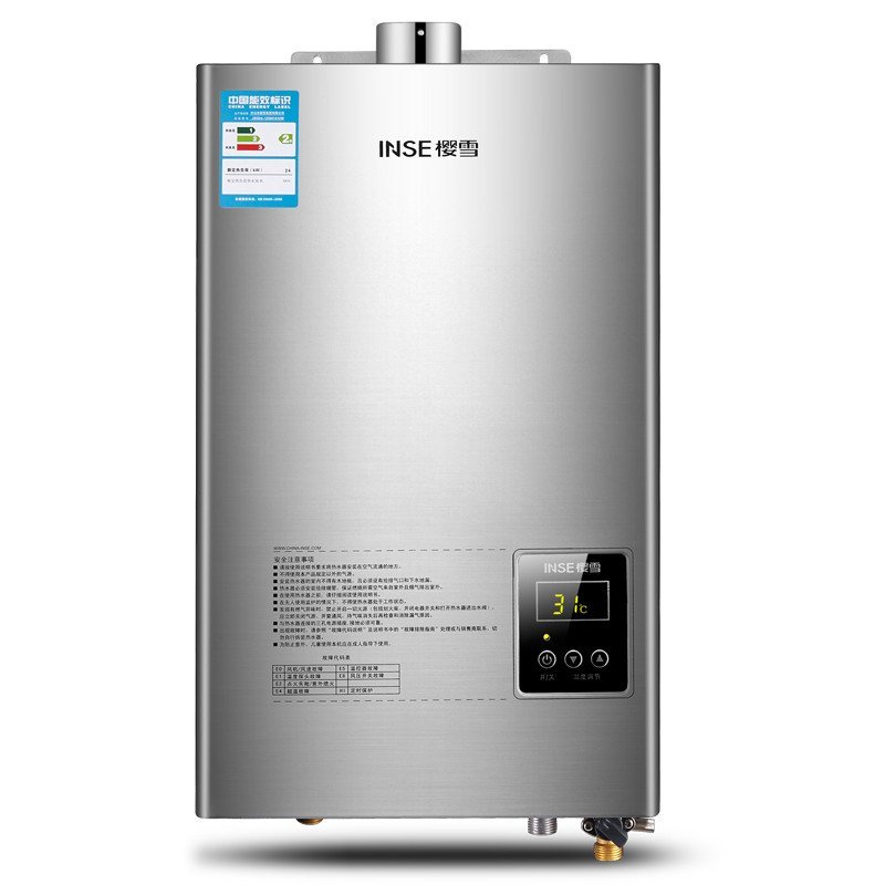 樱雪(INSE) 10升强排式恒温燃气热水器10QH1412W 液化气