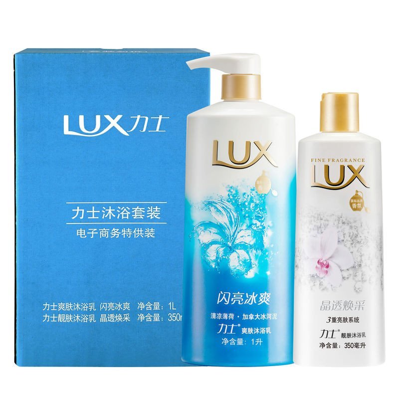 力士Y15 闪亮冰爽沐浴露1000ml+晶透焕采沐浴露 350ml