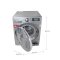 LG滚筒洗衣机WD-A14398DS 8公斤滚筒洗干一体 带烘干功能 蒸汽洗95度高温除菌DD变频电机保修十年 6种手洗
