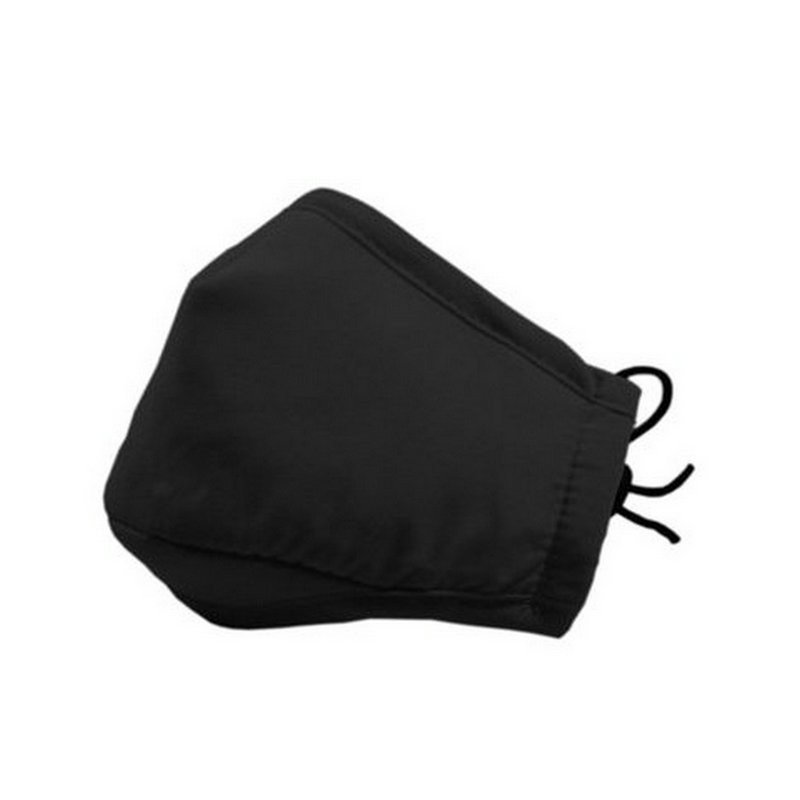 透气防尘双微过滤片口罩可拆洗加强型男女立体口罩 黑色